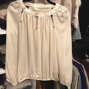 Ramy Brook cream colored silk shirt